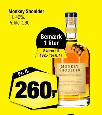 Calle Monkey shoulder tilbud