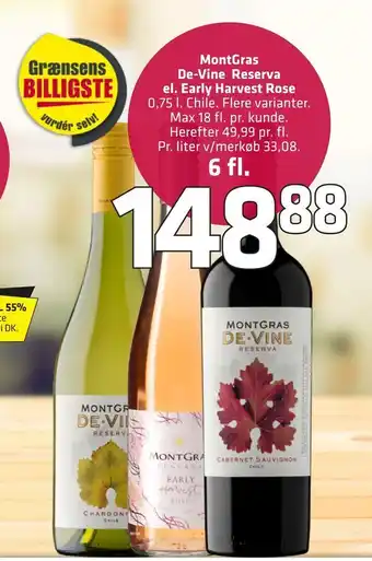 Fleggaard Montgras de-vine reserva el. early harvest rose tilbud