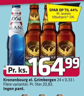 Fleggaard Kronenbourg el. grimbergen ingen pant tilbud