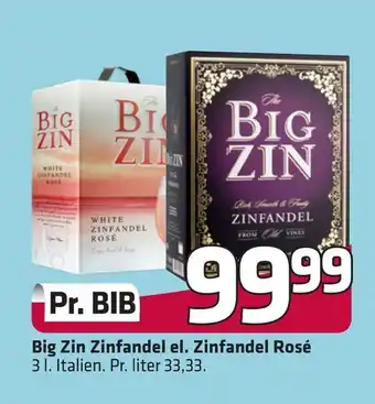 Fleggaard Big zin zinfandel el. zinfandel rosé tilbud