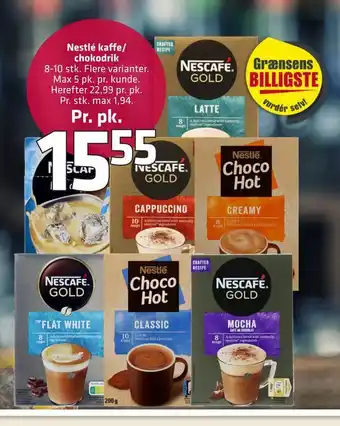 Fleggaard Nestlé kaffe/ chokodrik tilbud