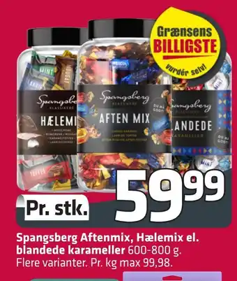 Fleggaard Spangsberg aftenmix, hælemix el. blandede karameller tilbud