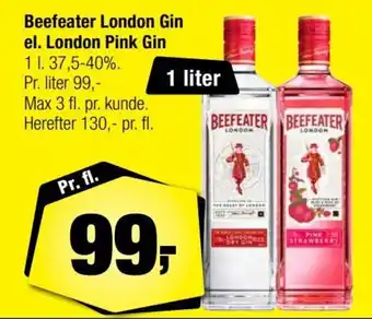Calle Beefeater London Gin el. London Pink Gin tilbud