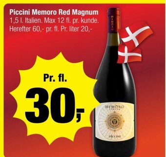 Calle Piccini Memoro Red magnum tilbud