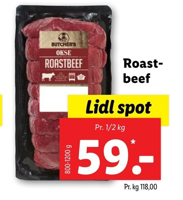 Roast beef tilbud hos Lidl