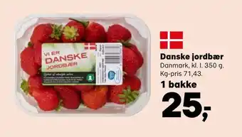 Kvickly Danske jordbær tilbud