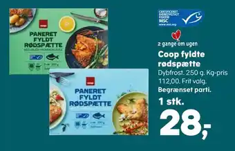 Kvickly Coop fyldte rødspætte tilbud