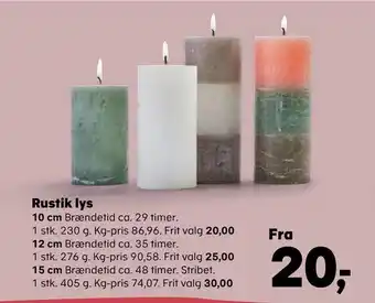 Kvickly Rustik lys tilbud