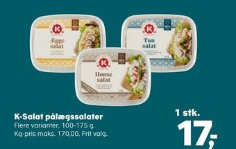 Kvickly K-salat pålægssalater tilbud
