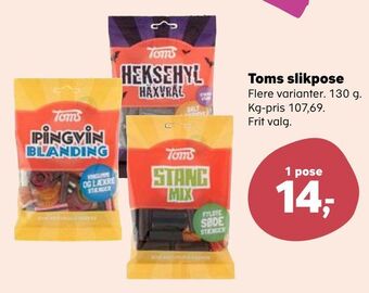 Kvickly Toms slikpose tilbud