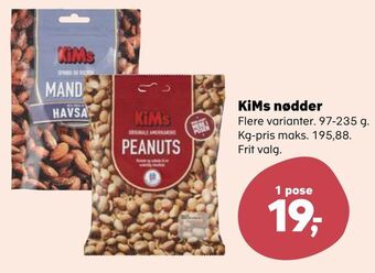 Kvickly Kims nødder tilbud