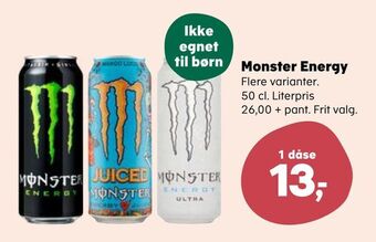 Kvickly Monster energy tilbud