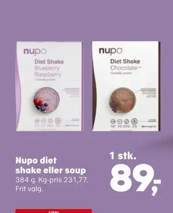 Kvickly Nupo diet shake eller soup tilbud