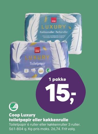 Coop luxury toiletpapir eller køkkenrulle