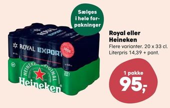SuperBrugsen Royal eller heineken tilbud