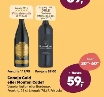 SuperBrugsen Canaja gold eller mouton cadet tilbud