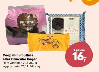 SuperBrugsen Coop mini muffins eller dancake kager tilbud