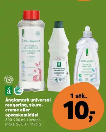 SuperBrugsen Änglamark universal rengøring, skure creme eller opvaskemiddel tilbud