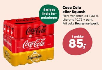 SuperBrugsen Coca cola eller squash tilbud
