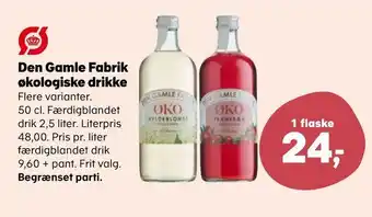 SuperBrugsen Den gamle fabrik økologiske drikke tilbud