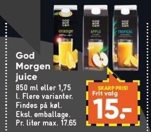 Bilka God morgen juice tilbud