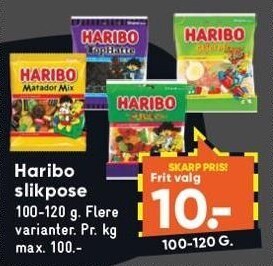 Bilka Haribo slikpose tilbud