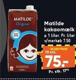 Bilka Mathilde kakaomælk tilbud