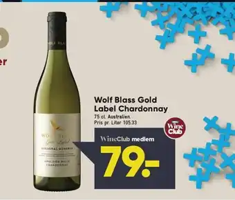 Bilka Wolf blass gold label chardonnay tilbud