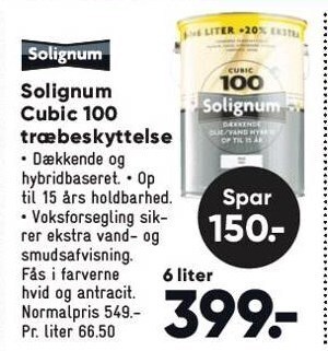 Bilka Solignum cubic 100 træbeskyttelse tilbud