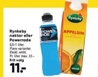 Bilka Rynkeby nektar el. powerrade tilbud