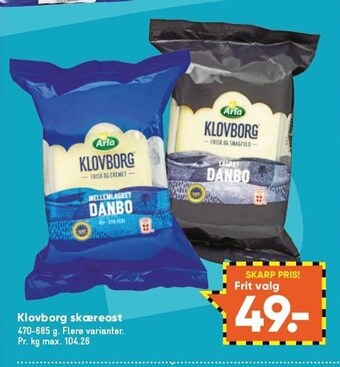 Bilka Klovborg skæreost tilbud