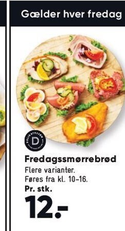 Bilka Fredagssmørrebrød tilbud