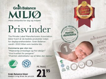 SPAR Grøn balance bleer tilbud