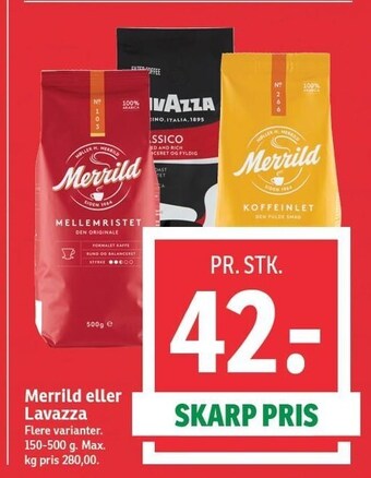 SPAR Merrild el. lavazza tilbud