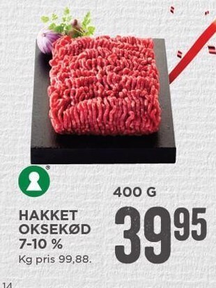 MENY Hakket oksekød 7-10% tilbud