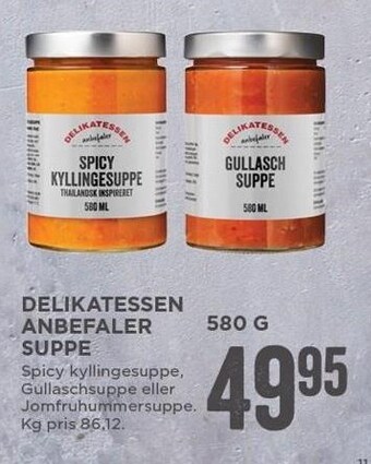 MENY Delikatessen anbefaler suppe tilbud