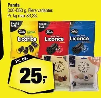 Calle Panda slik tilbud