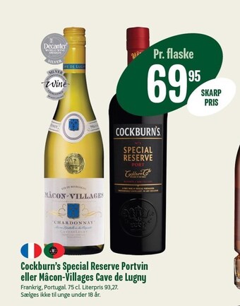 Min Købmand Cockburn's special reserve portvin el. mâcon-villages cave de lugny tilbud