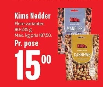Min Købmand Kims nødder tilbud