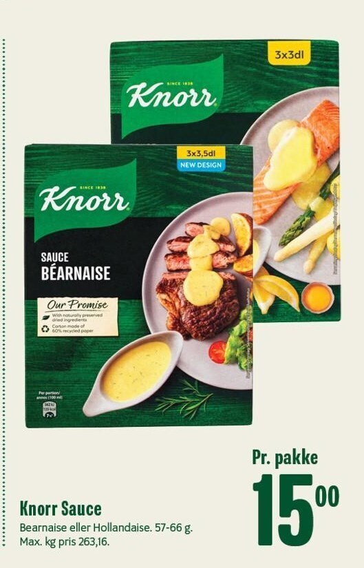 Knorr sauce tilbud hos Min Købmand