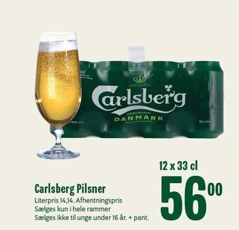 Min Købmand Carlsberg pilsner tilbud