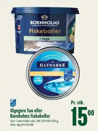Min Købmand Glyngøre tun el. bornholms fiskeboller tilbud