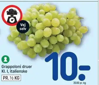 REMA 1000 Grappoloni druer pr ½ kg tilbud