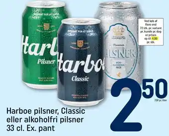 REMA 1000 Harboe pilsner, classic el. alkoholfri pilsner tilbud