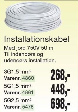 Harald Nyborg Installationskabel tilbud