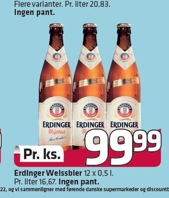 Fleggaard Erdinger weissbier tilbud