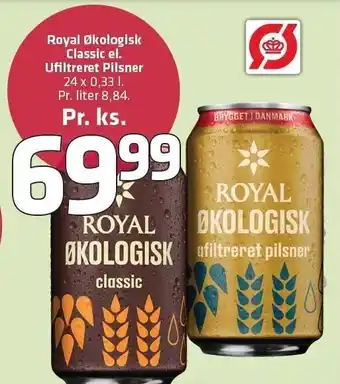 Fleggaard Royal økologisk classic el. ufilteret pilsner tilbud