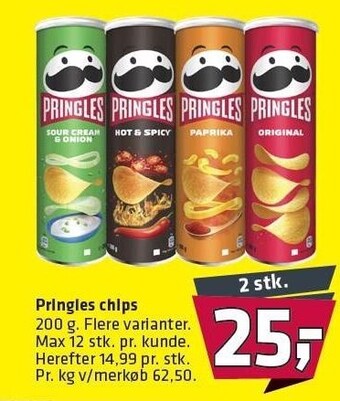 Fleggaard Pringles chips 2 stk. tilbud