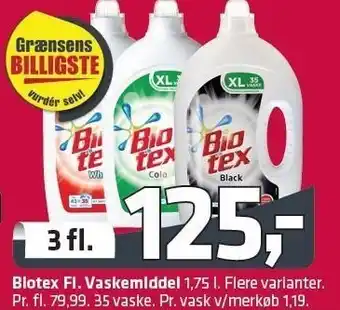 Fleggaard Biotex fl. vaskemiddel 3 fl. tilbud
