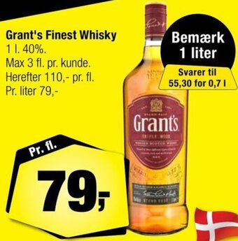 Calle Grant's Finest Whisky tilbud
